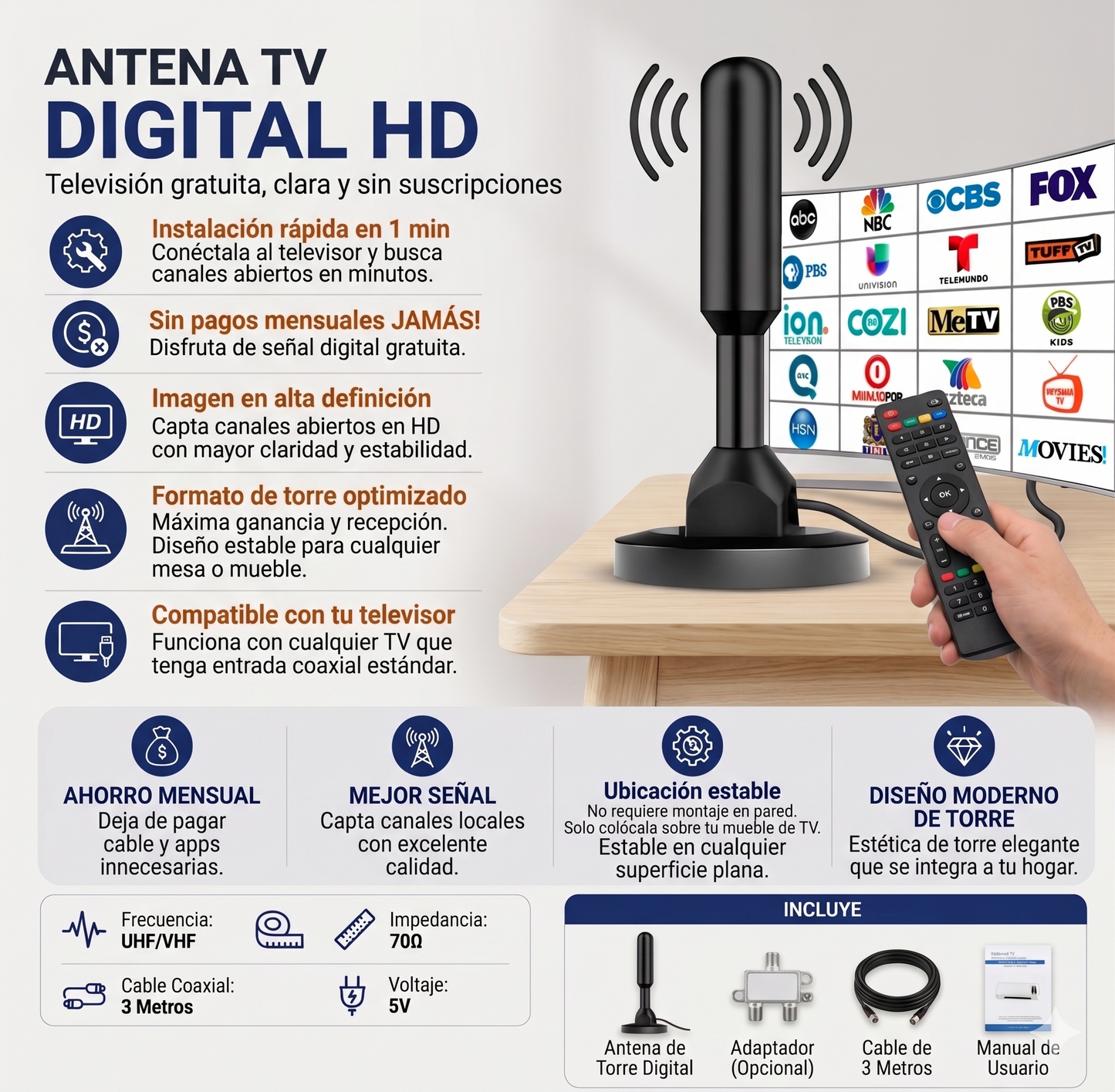 Antena Para Disfrutar de Tus Canales Favoritos