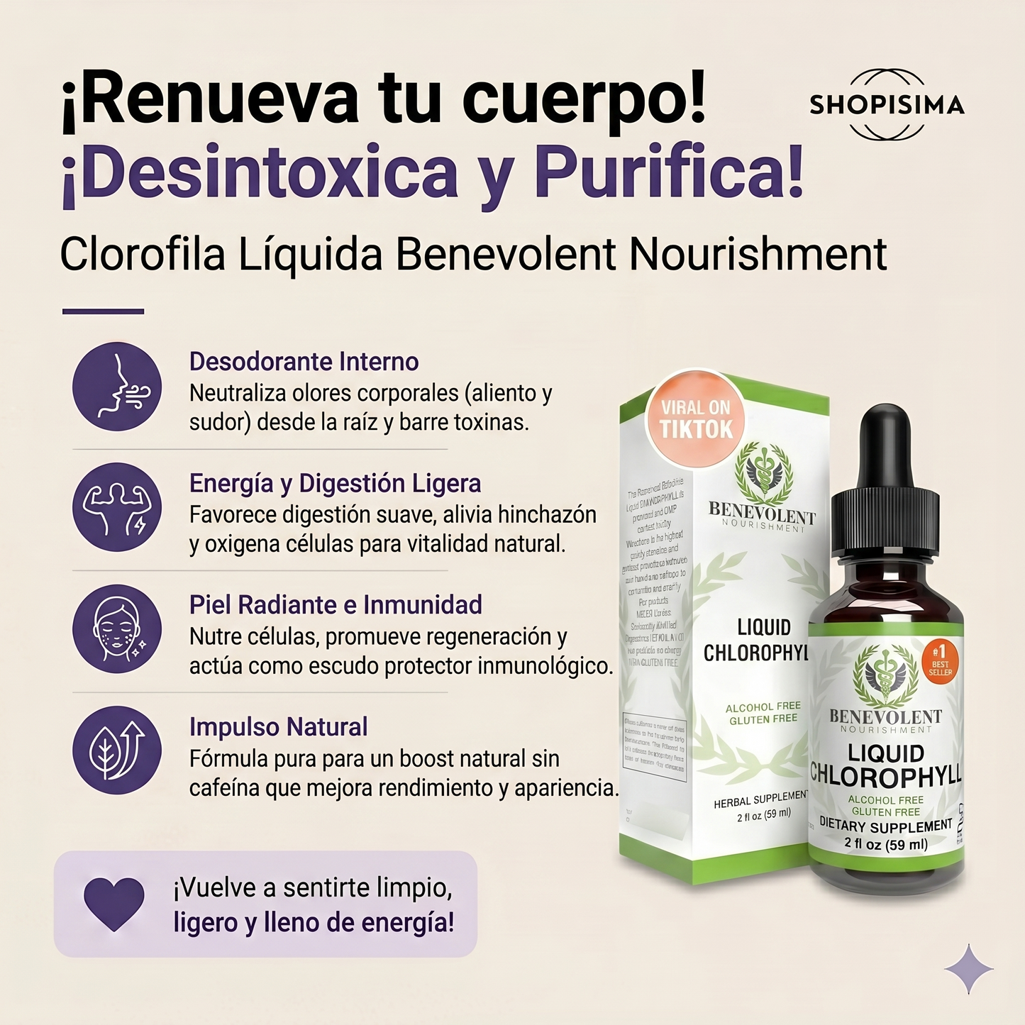 Clorofila Benevolent 60 ML