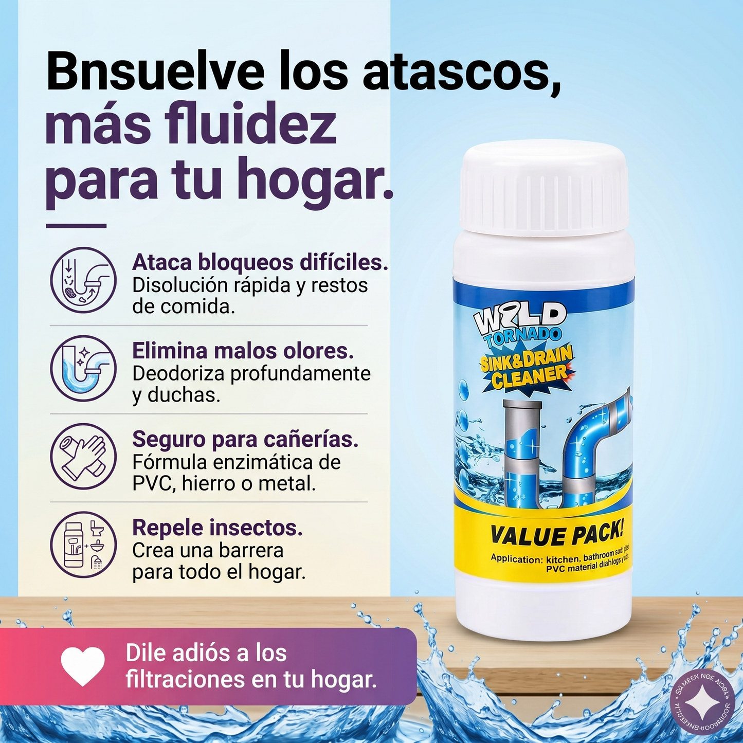 Polvo Limpiador De Drenaje