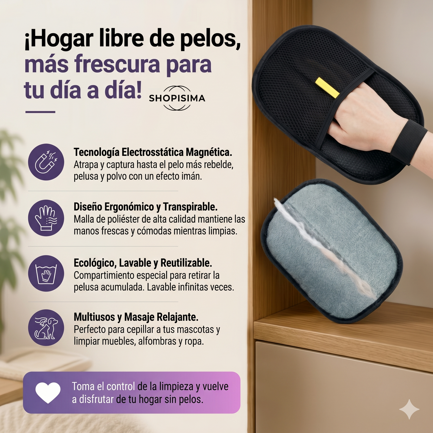 Guante Removedor de Pelo