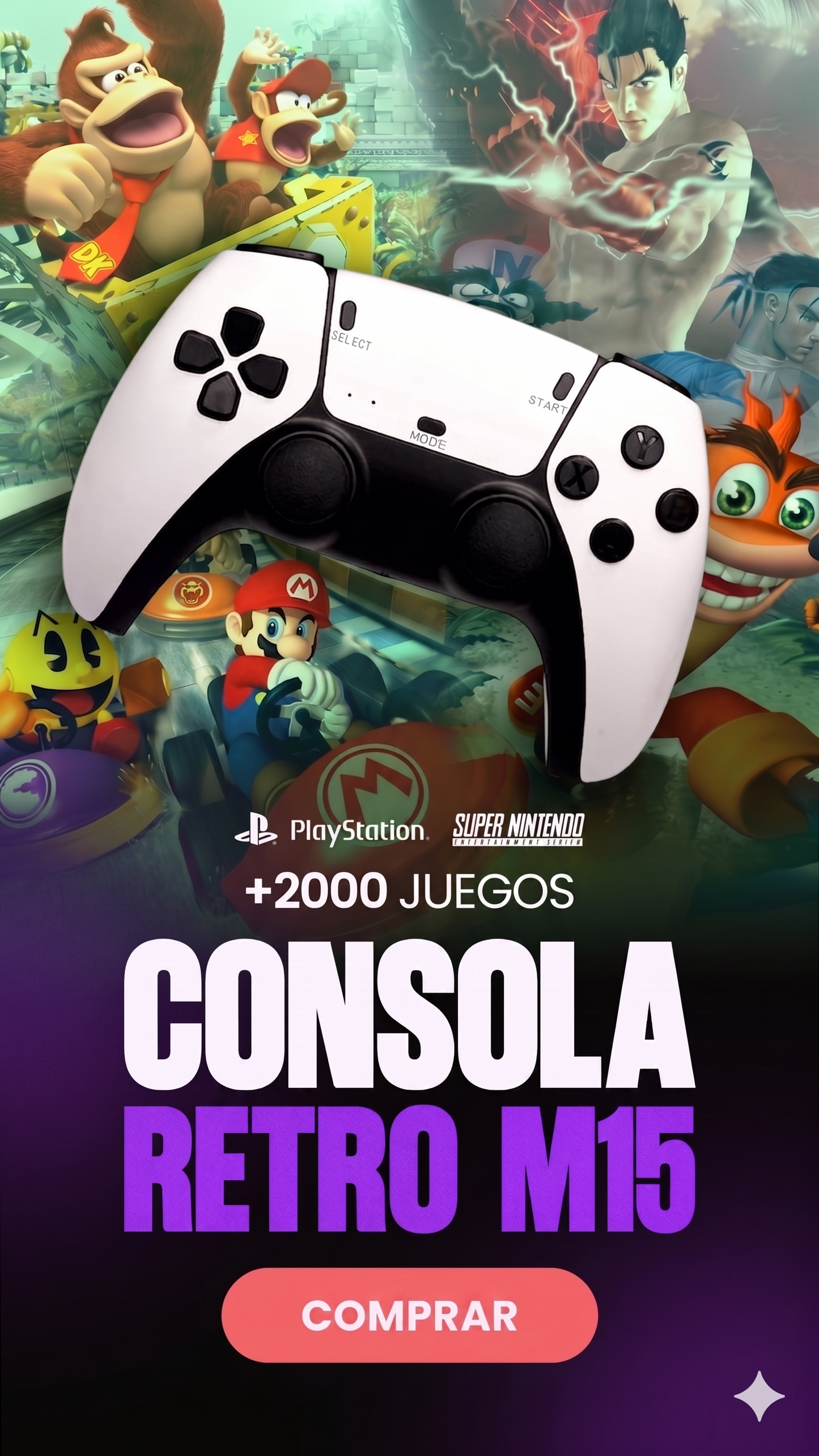 Consola Videojuegos Retro M15
