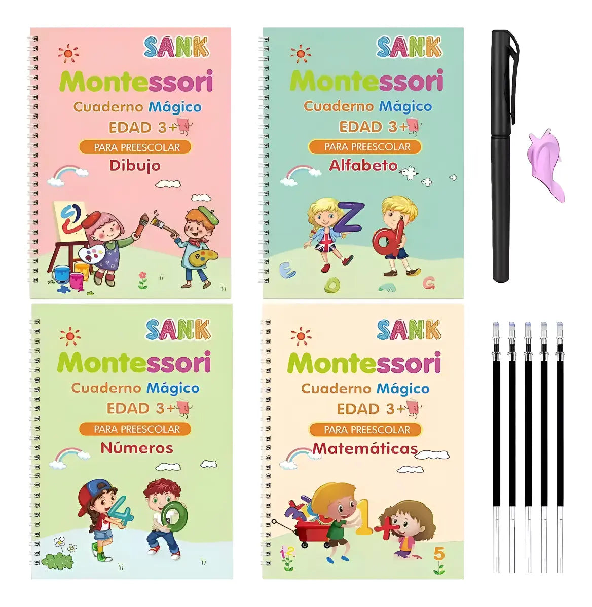 Set Cuaderno Mágico Caligrafía Montessori