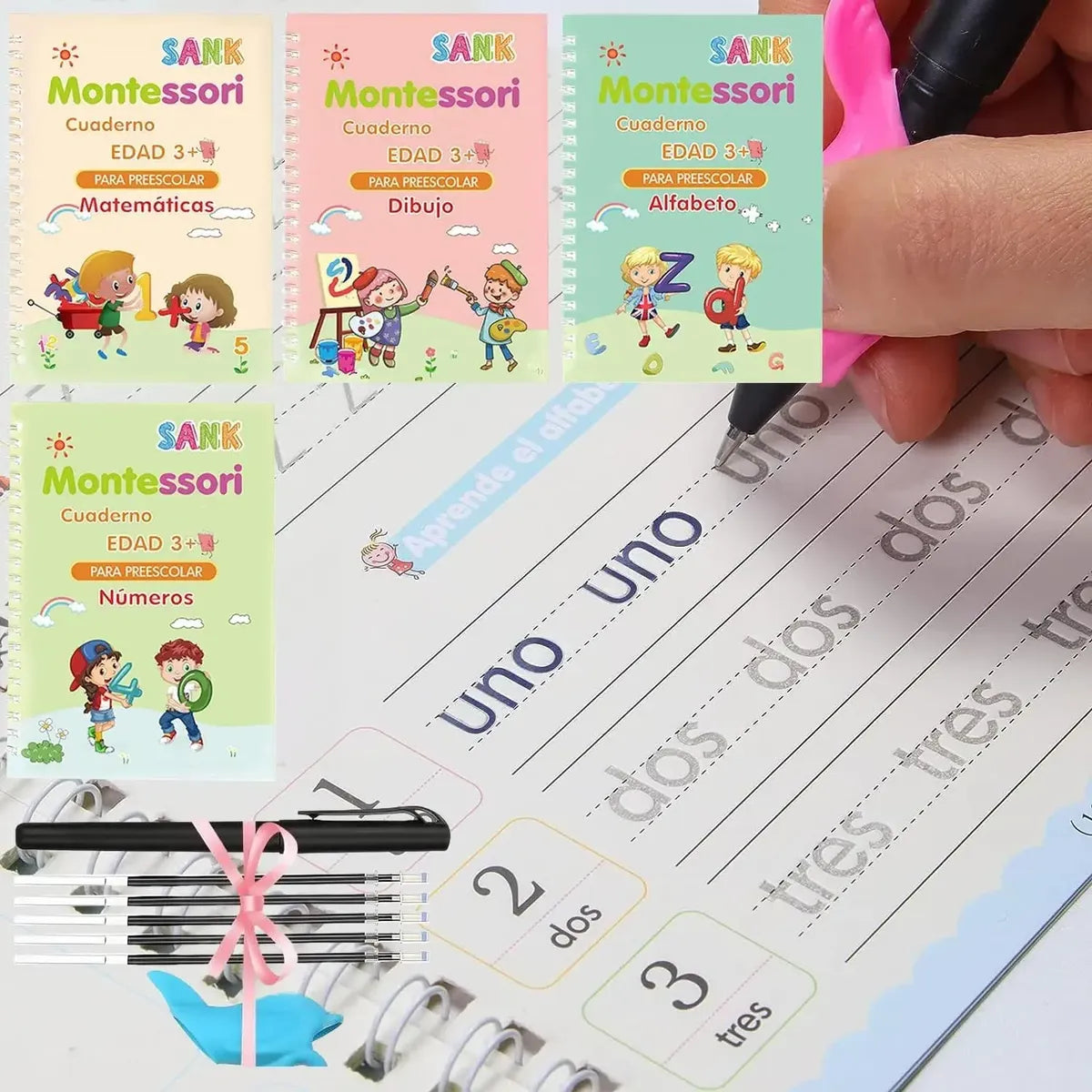 Set Cuaderno Mágico Caligrafía Montessori