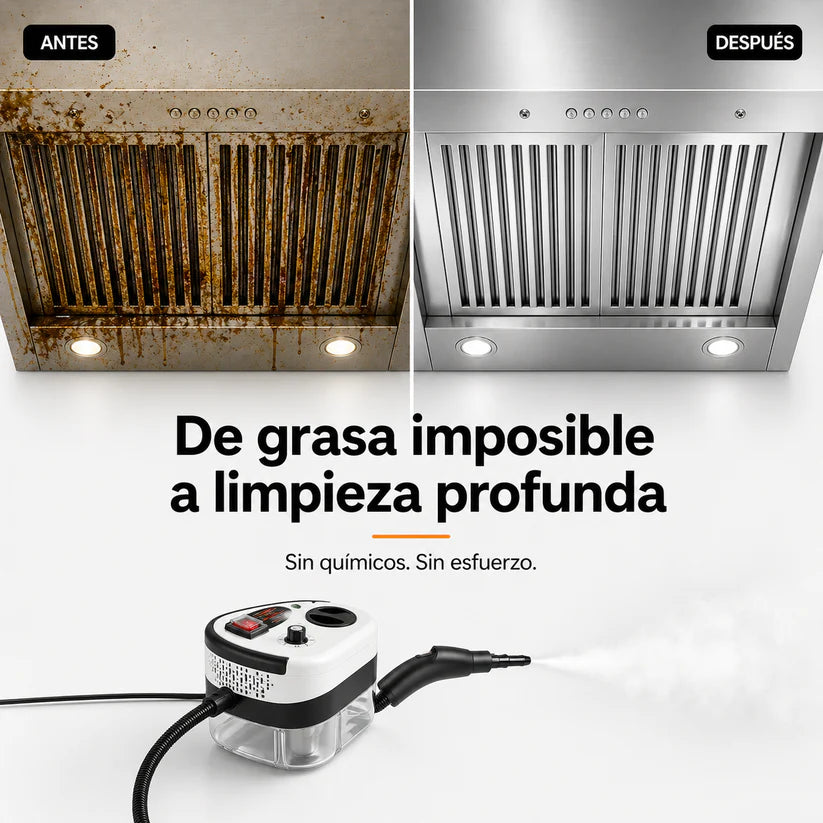 Sistema de Limpieza a Vapor Alta Presión 2500W | Nivel Semi-Profesional