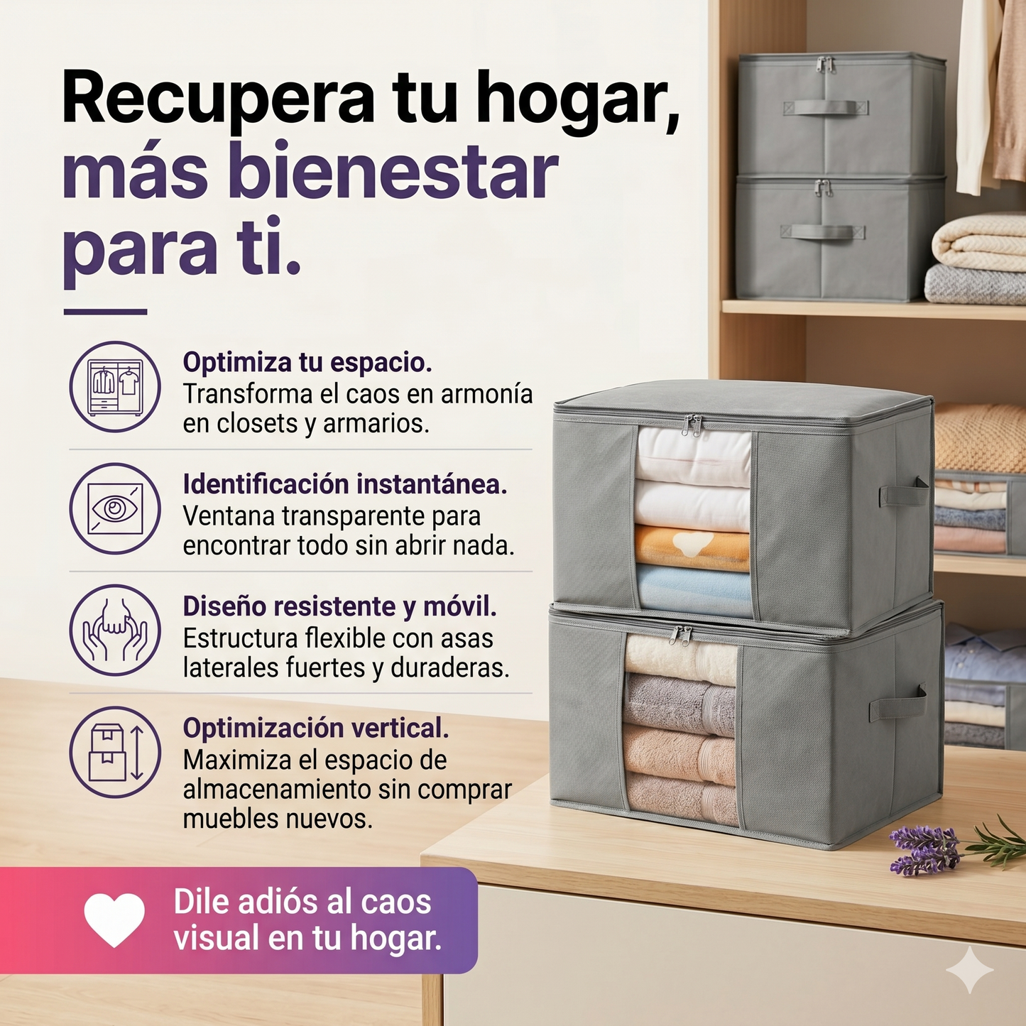 Organizador Ropa Ahorra Espacio