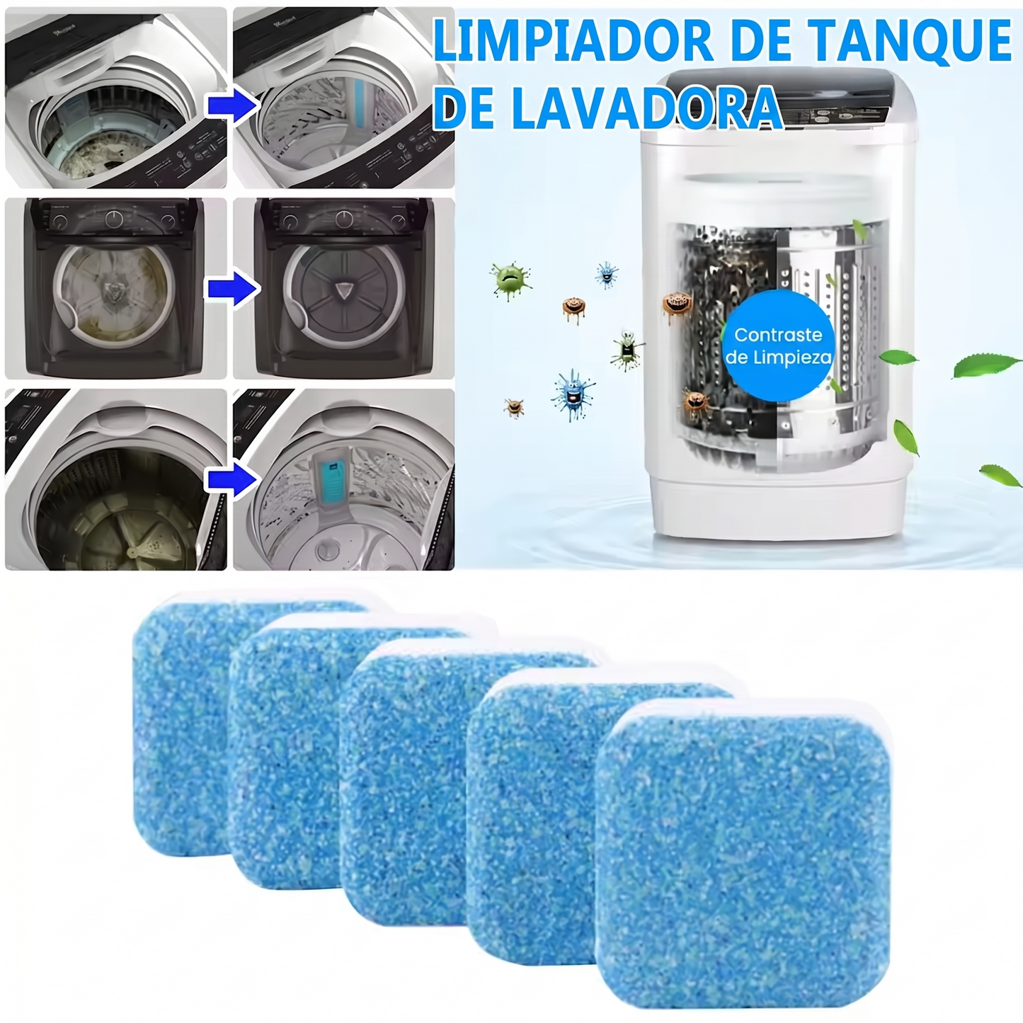 Pastillas Para Limpiar Lavadora X5