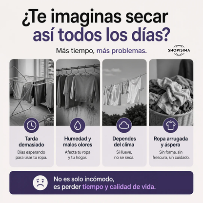 Secadora Portátil Plegable con Tecnología UV (Anti-Humedad)